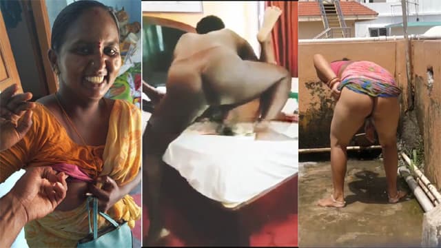 Tamil Aunty Boobs Pressed On – Rooftop Threesome Fucking Video New
